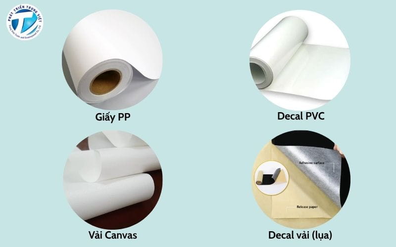 Các chất liệu phổ biến khi in tranh dán tường